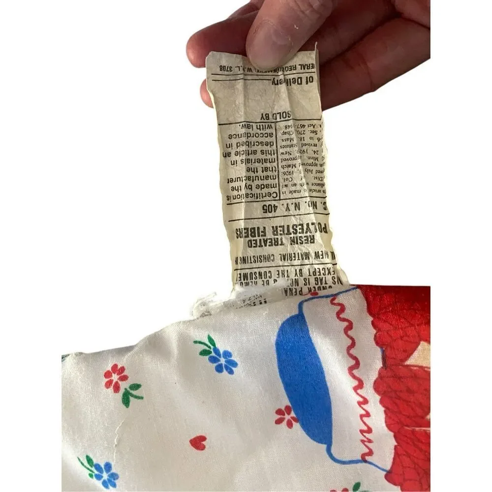 Raggedy Ann Andy Sleeping Bag Toddler Nap Mat USA Red Polka Dot Retro Vintage